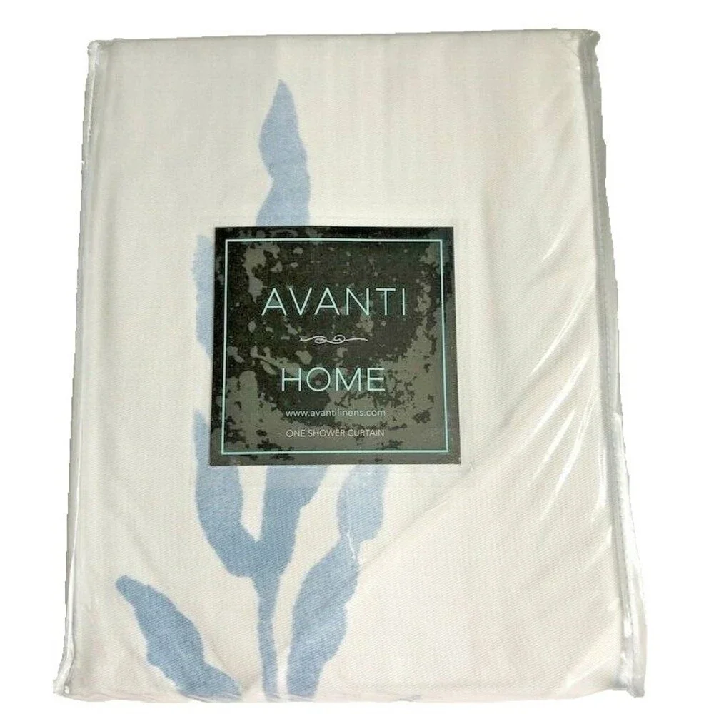 Avanti Caicos Sea Turtles Seahorse Fabric Shower Curtain Beach Summer Blue 72x72